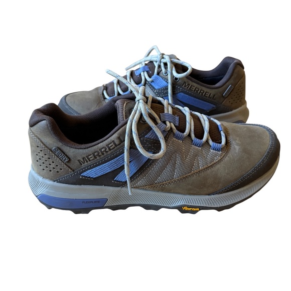 MERRELL ZION HIKING SHOE LEATHER MESH UPPER BREATHABLE LACE UP RUBBER TOE CAP 9 - Picture 3 of 12